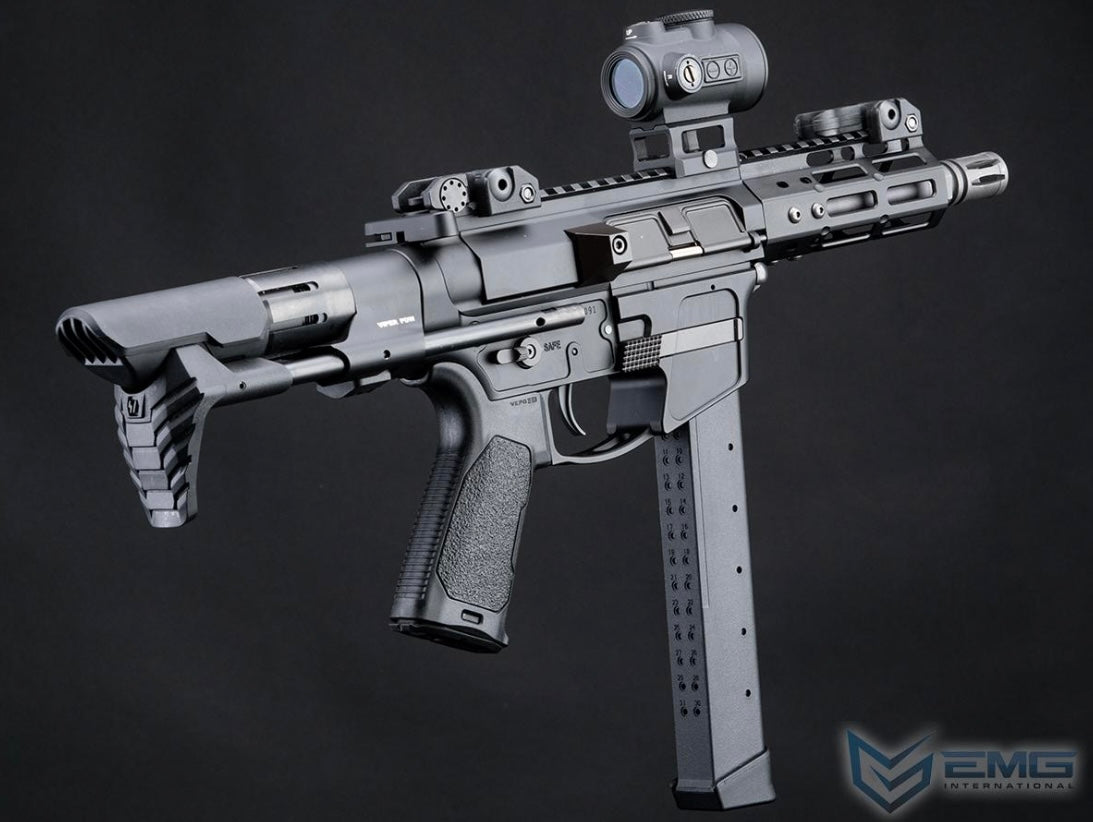 EMG Strike Industries x PWS Licensed 9mm Pistol Caliber Carbine AEG (Model: 5" M-LOK Rail / Viper PDW Stock / 350 FPS / Gun Only)