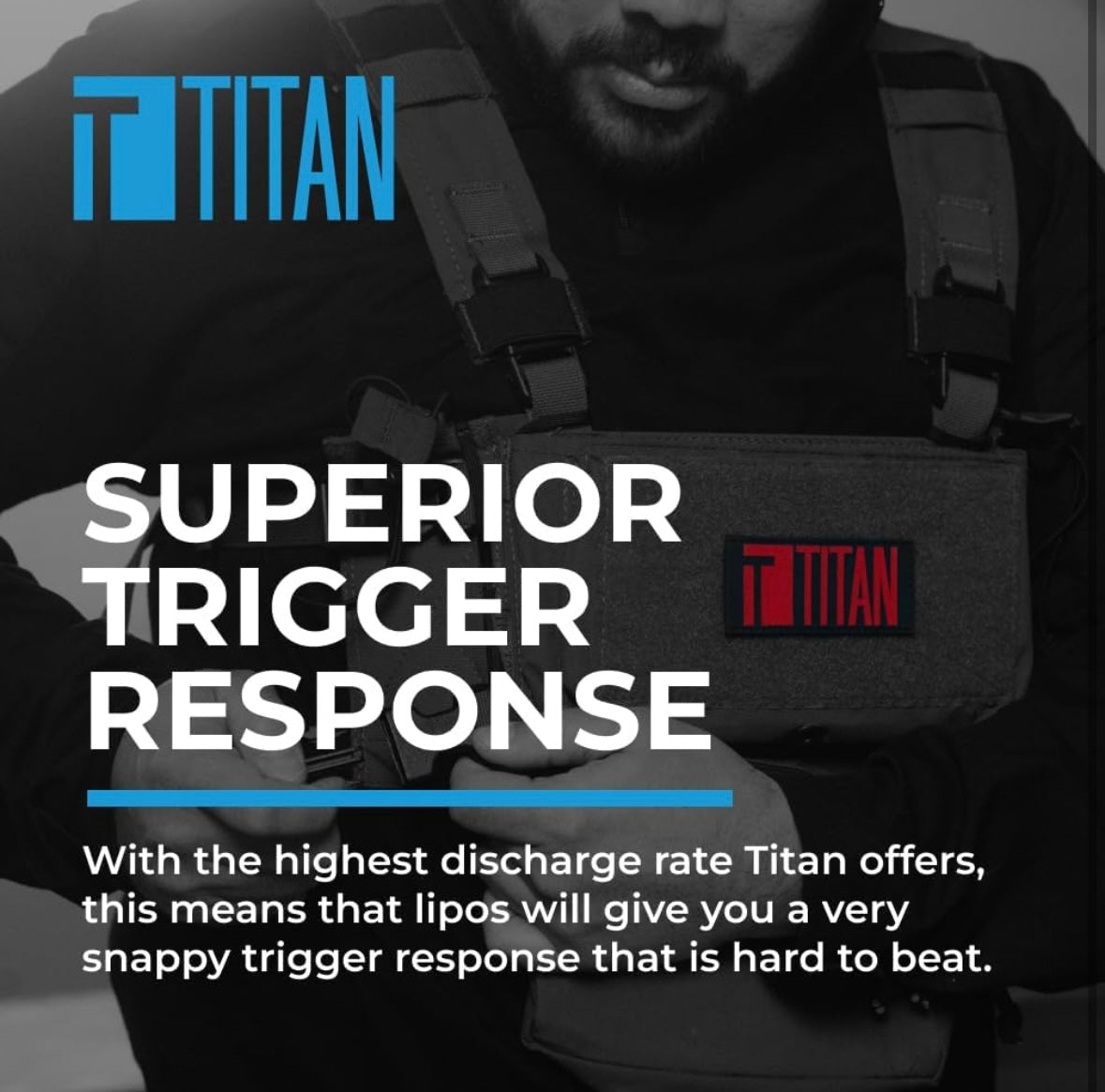 T TITAN Titan Airsoft LiPo 1200mAh 11.1v 25C Stick T-Plug (Deans)