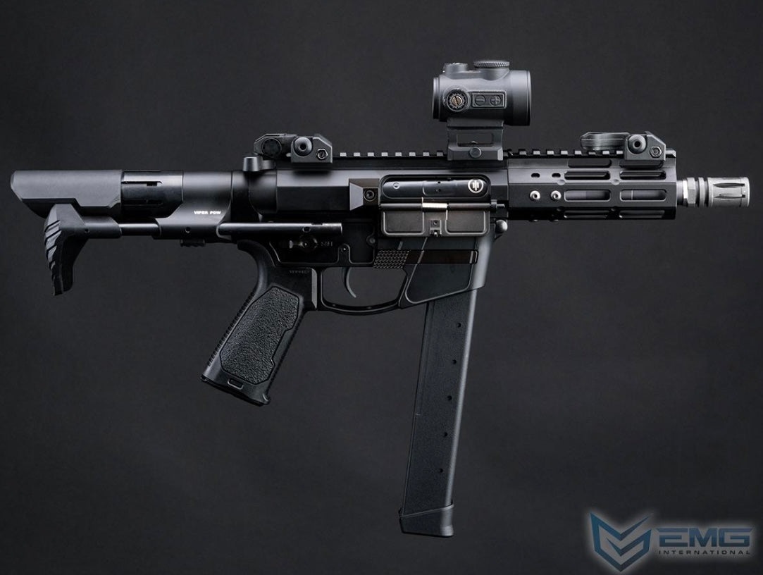 EMG Strike Industries x PWS Licensed 9mm Pistol Caliber Carbine AEG (Model: 5" M-LOK Rail / Viper PDW Stock / 350 FPS / Gun Only)