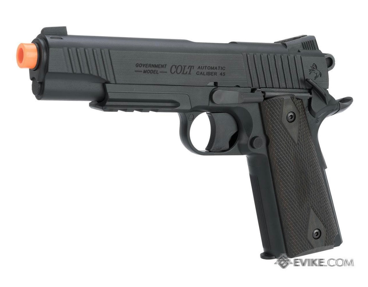 Cybergun Colt Licensed 1911 M45A1 CO2 "High Efficiency" Airsoft High Power Gas Pistol (Model: Black) (Non BlowBack)
