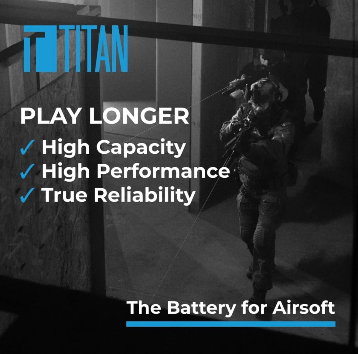 T TITAN Titan Airsoft LiPo 1200mAh 11.1v 25C Stick T-Plug (Deans)